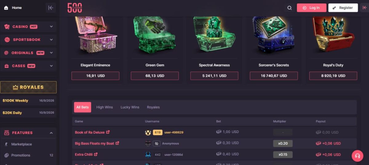 500 Casino online v Česku image 2